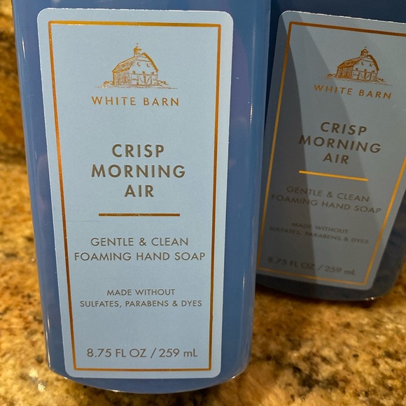 Two (2) CRISP MORNING” AIR 8.75 fl oz, BBW Gentle & Clean Foaming Hand Soap, NWT - Picture 3 of 6